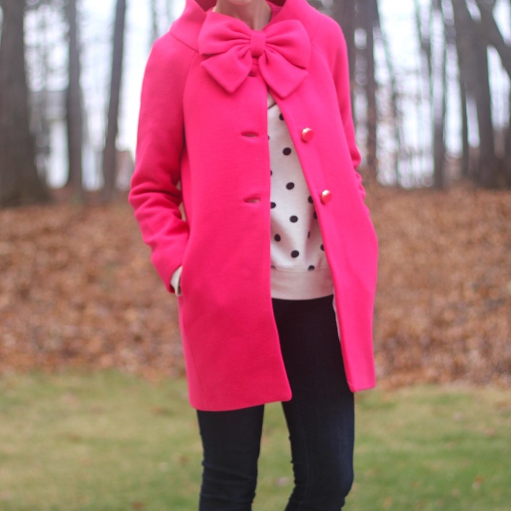 ISO - Kate Spade Pink Bow Coat - Size 14 (or Size 12).  $800 - $1000!